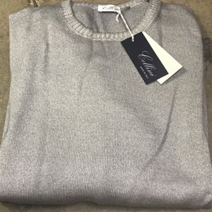 Cellini Italian Wool Light Grey Sweater 58